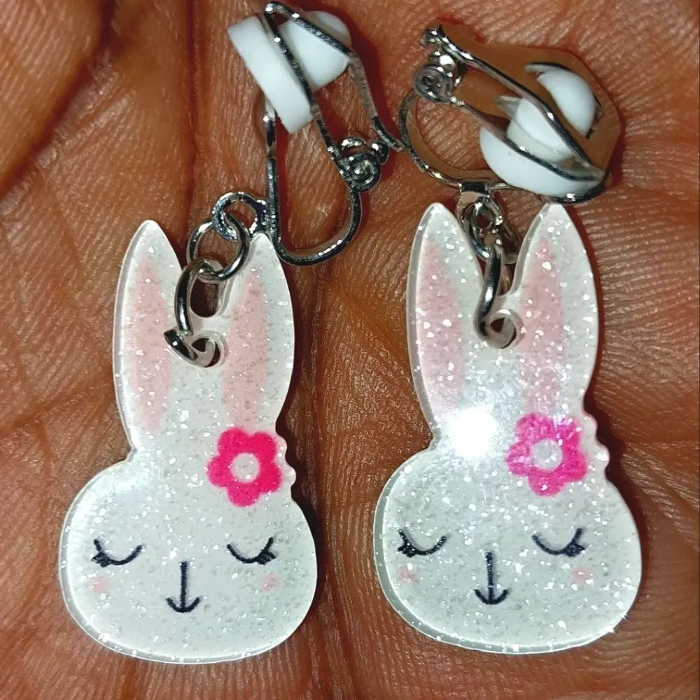 Super cute kid's fashion clip-on earrings - Picture 3 of 6